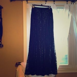 Long black Lacey skirt